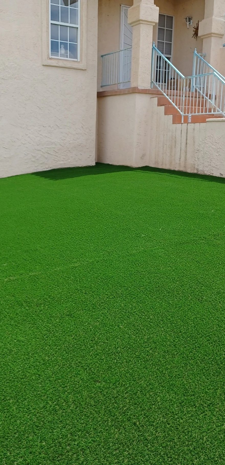 Premium artificial turf installation by Brainard's Greenscapes in Las Cruces, NM