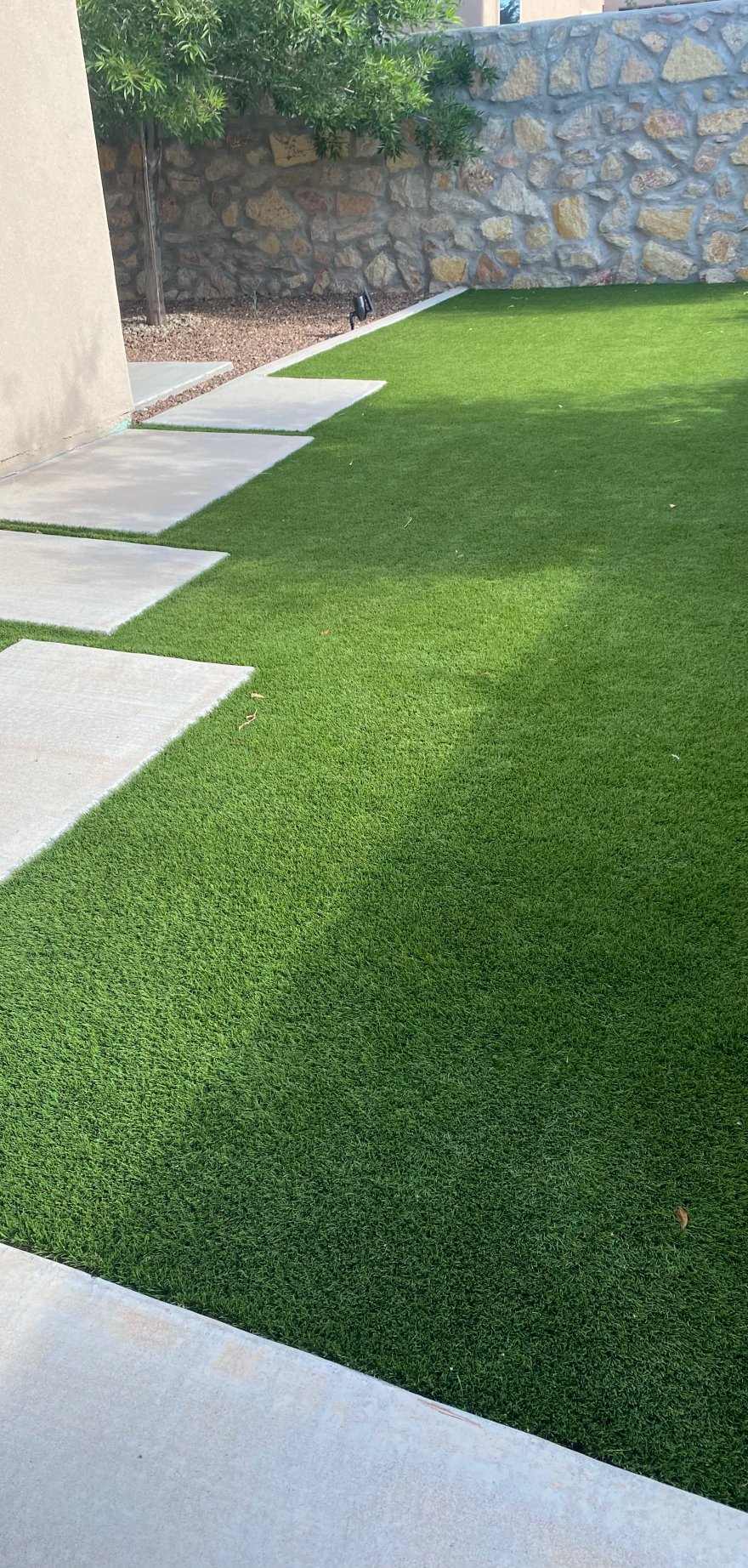 Freshly installed and maintained sod lawn by Brainard's Greenscapes in Las Cruces, NM