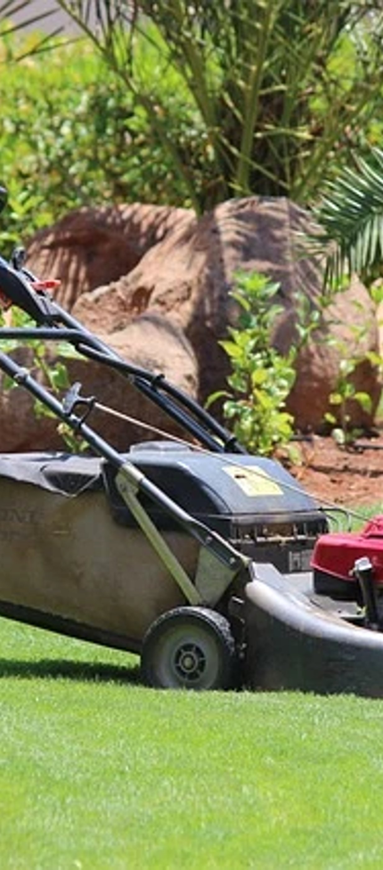 Brainard's Greenscapes landscape maintenance crew servicing a yard in Las Cruces