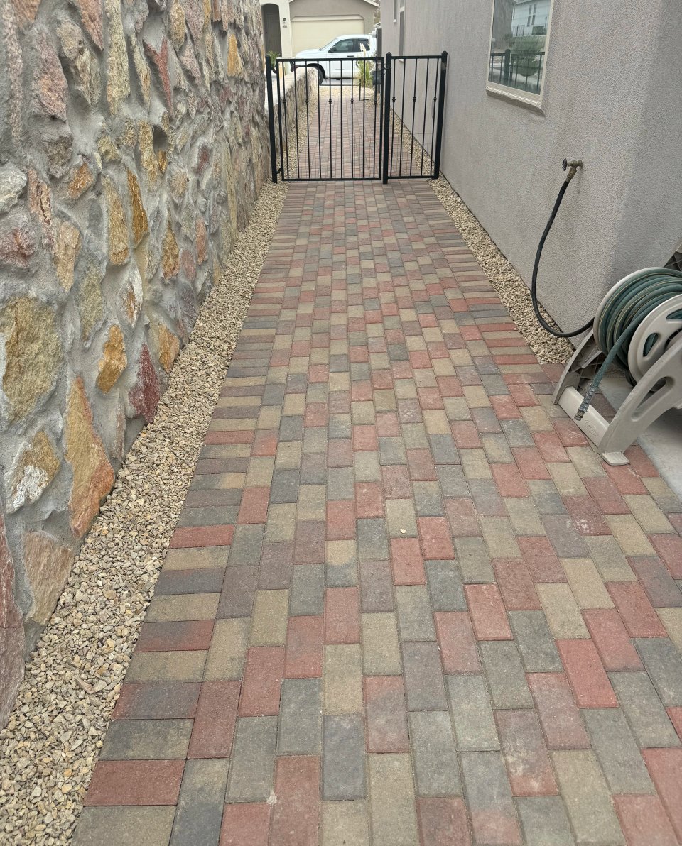 Paver installation by Brainard's Greenscapes in Las Cruces