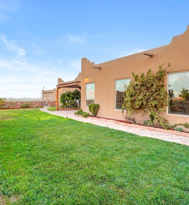 Newly laid sod creating a lush residential lawn