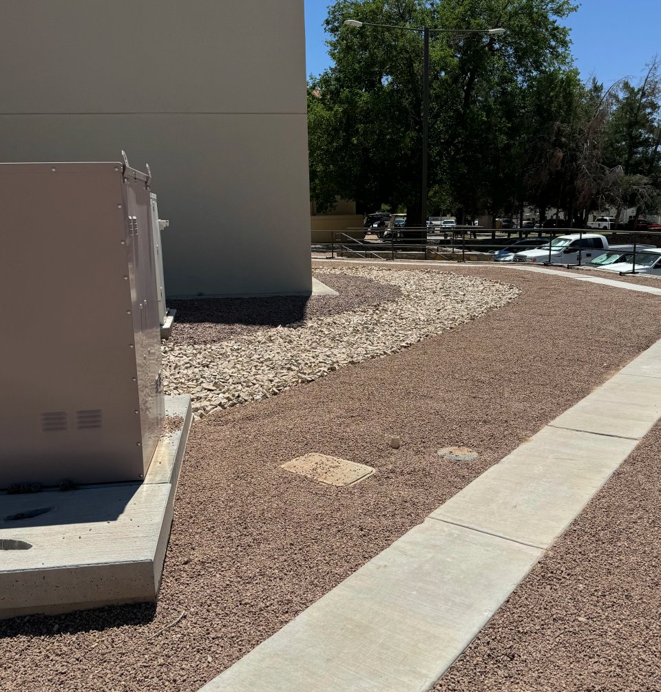 Native desert xeriscape on an acreage property near Dripping Springs, NM
