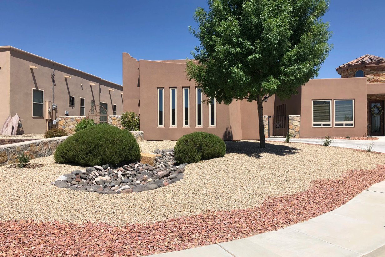 Native windbreak and xeriscape project in Sunland Park, NM