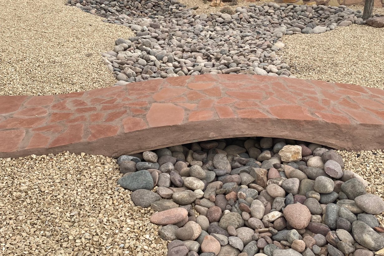 Full xeriscape and stone border renovation in Las Alturas, NM